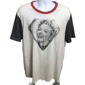 Marilyn Monroe Official Diamond Ringer Shirt, Bernard Of Hollywood Women's 2XL